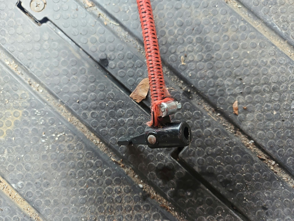 Red handheld manual air pump with hose - image 3 of 8