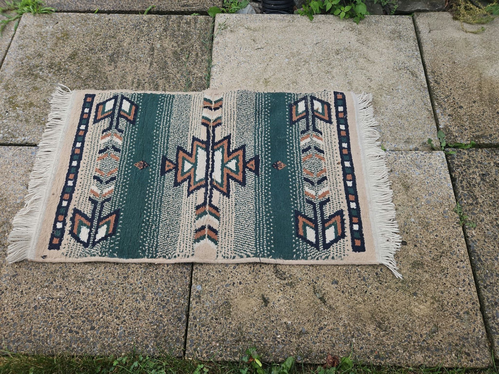 Geometric woven runner rug - image 1 of 6