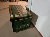 Vintage green military-style travel trunk - thumbnail 5 of 11