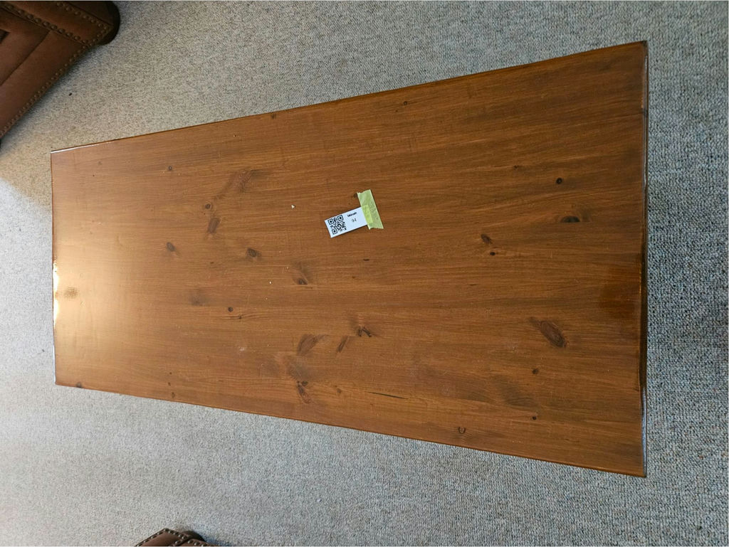 Rustic solid wood coffee table and 2 matching end tables - image 4 of 9