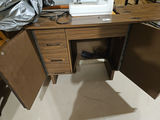 Sewing machine in Mid Century Modernwooden cabinet with sewing supplies - thumbnail 5 of 11