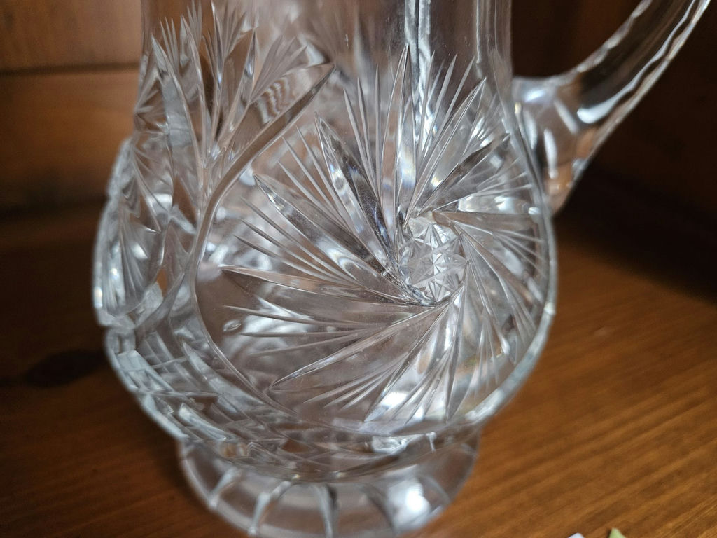 Crystal cut-glass pitcher - image 3 of 6