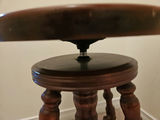 Round-top antique piano stool with castered legs - thumbnail 3 of 6