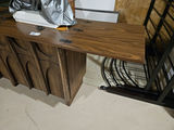Sewing machine in Mid Century Modernwooden cabinet with sewing supplies - thumbnail 3 of 11
