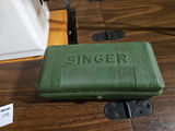 Sewing machine in Mid Century Modernwooden cabinet with sewing supplies - thumbnail 11 of 11