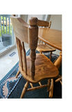 40" Round wooden dining table with four spindle-back chairs - thumbnail 6 of 7