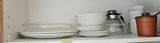 White dinnerware with glass coffee carafe and mugs - thumbnail 2 of 3