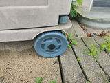 Plastic rolling utility cart/potting table with top tray and cabinet doors - thumbnail 3 of 7