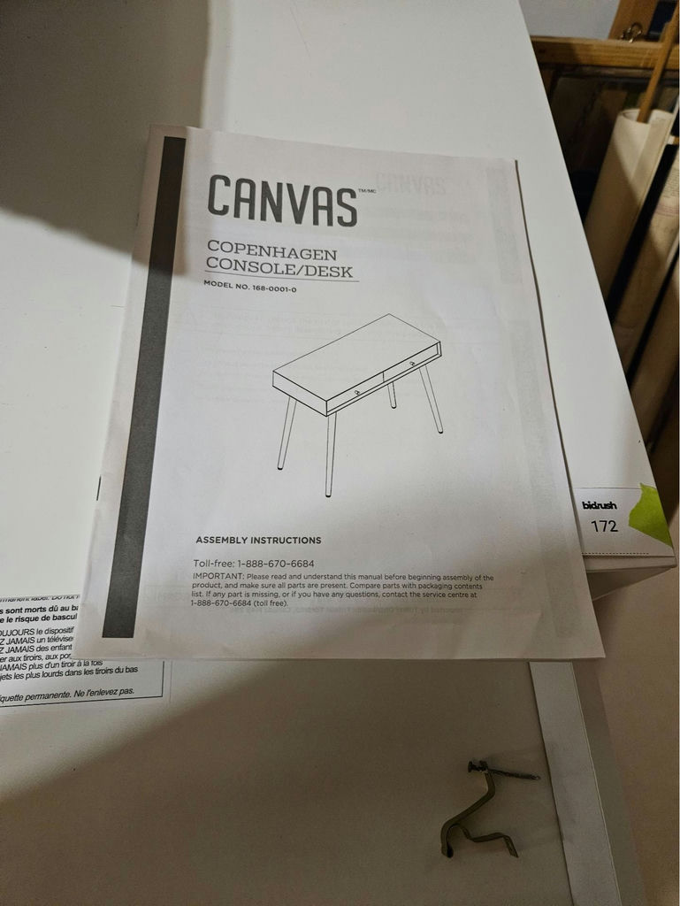 Canvas Copenhagen Console/Desk with Two Drawers - image 3 of 4