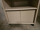 Beige freestanding cabinet with open shelf and double doors - thumbnail 5 of 6