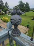 Black woven wicker outdoor small table or stool - thumbnail 3 of 5