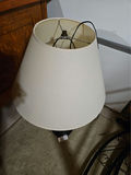 Decorative table lamp with world map motif and fabric shade - thumbnail 4 of 4