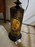 Decorative table lamp with world map motif and fabric shade - thumbnail 2 of 4