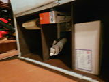White storage cabinets with drawers and assorted tools - thumbnail 10 of 13