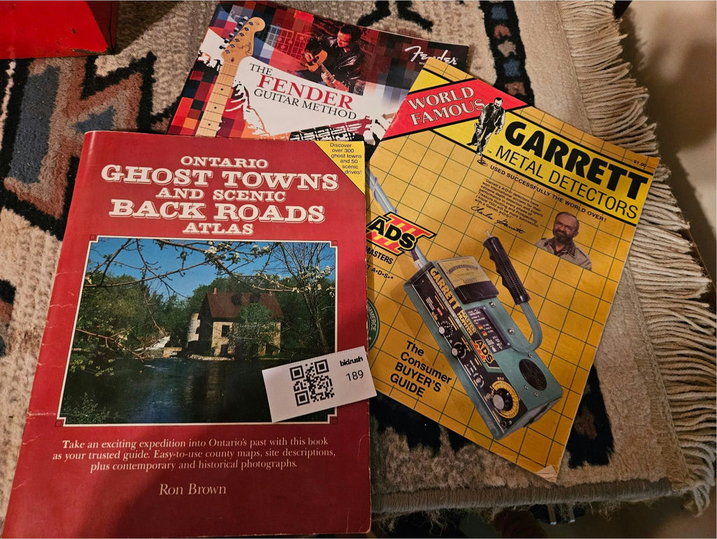 The Fender Guitar Method, Garrett Metal Detectors guides, and Ontario Ghost Towns Atlas - image 1 of 6