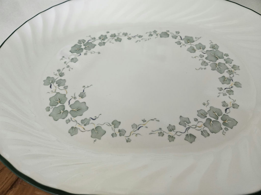 Ivy-pattern Corelle White Dinnerware and Glassware Set. Matching Mixing Bowls and Servingware - image 12 of 28