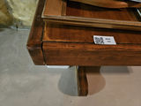 Wooden pedestal dining table with curved legs - thumbnail 2 of 7