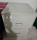 Two-drawer metal filing cabinet with hanging folders - thumbnail 8 of 8