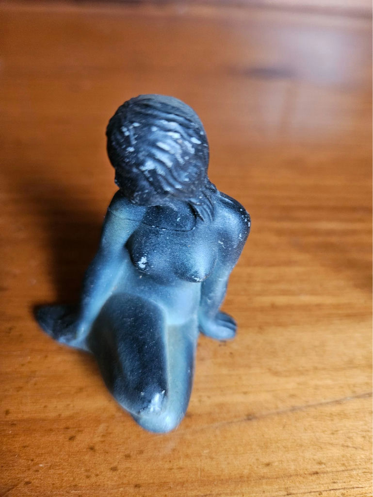 Small metal figurines: two seals, a seated female figure, and a dog - image 6 of 7