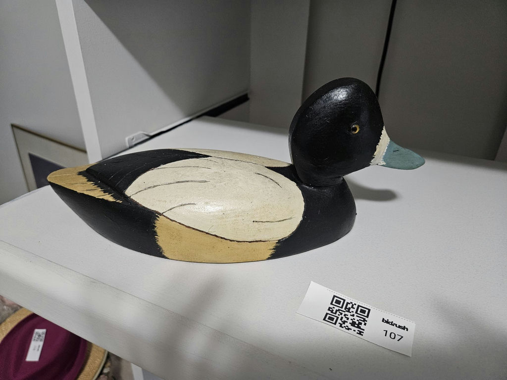 Carved wooden duck decoy - image 1 of 3