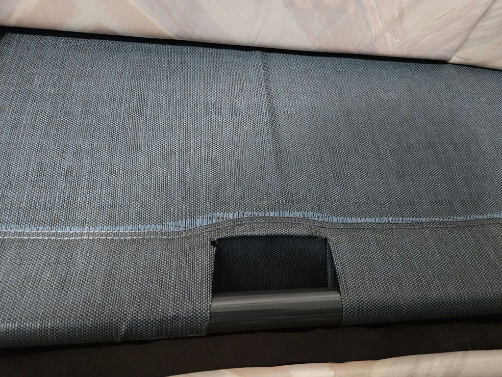 Pastel chevron-patterned fabric sofa-bed - image 5 of 7