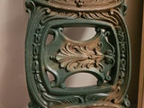 Three-section ornate green cast-iron look wall panel - thumbnail 3 of 5