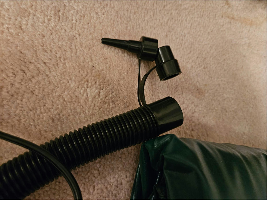 SportTek electric inflator/deflator pump with hoses and adapters and inflatable bed (unknown size) - image 7 of 9