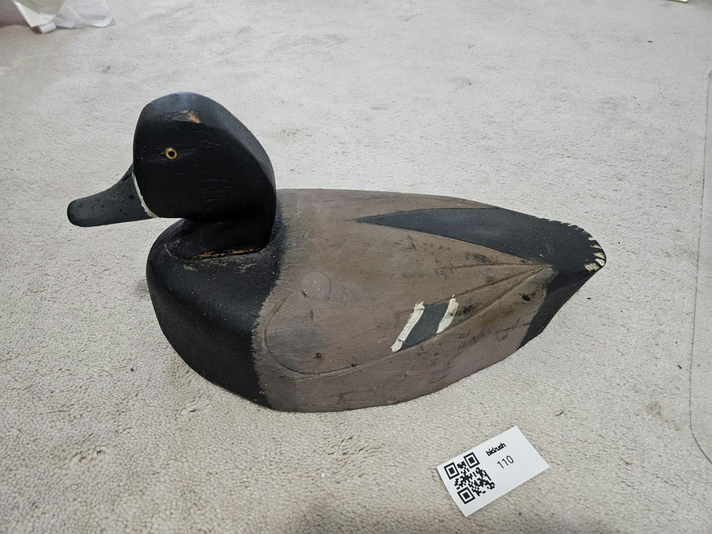 Hand-carved wooden duck decoy - image 1 of 5