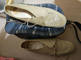 Assorted bags and white figure skates and (curling?) shoes - thumbnail 3 of 8