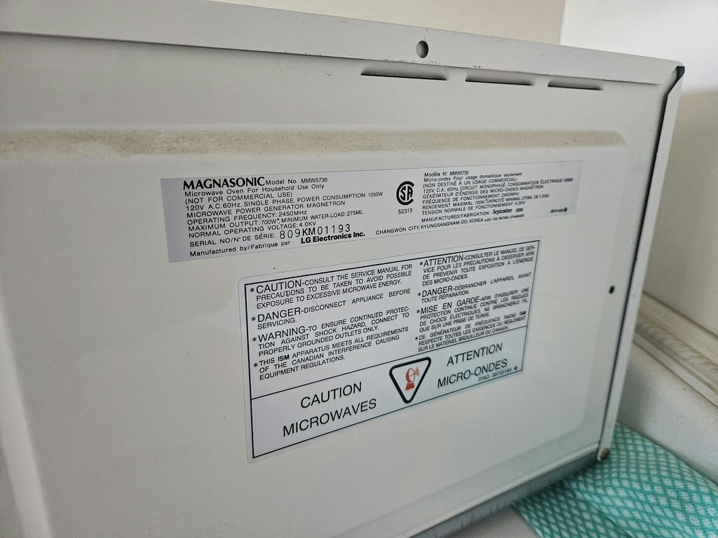 Magnasonic microwave oven - image 5 of 7