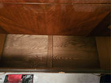 Vintage wooden dresser with round mirror - thumbnail 8 of 10