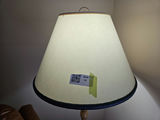 Wooden floor lamp with cream fabric shade - thumbnail 7 of 7