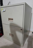 Two-drawer metal filing cabinet with hanging folders - thumbnail 7 of 8