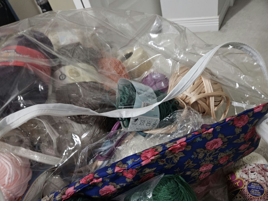 Assorted yarn and knitting supplies - image 3 of 7