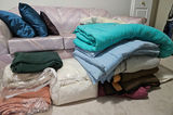 Stacked Blankets, Throws, and Pillows - thumbnail 1 of 7