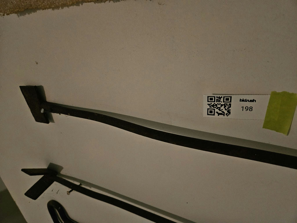 Wall-mounted black iron tool set - image 2 of 5
