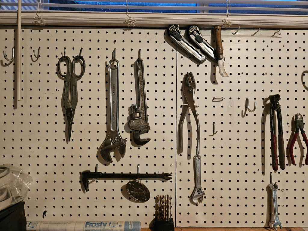 Assorted hand tools and red tool chest - image 3 of 10