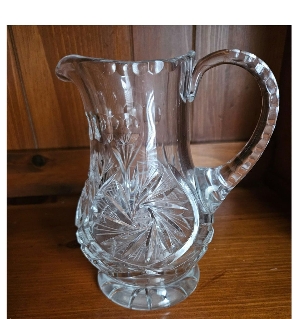 Crystal cut-glass pitcher - image 1 of 6