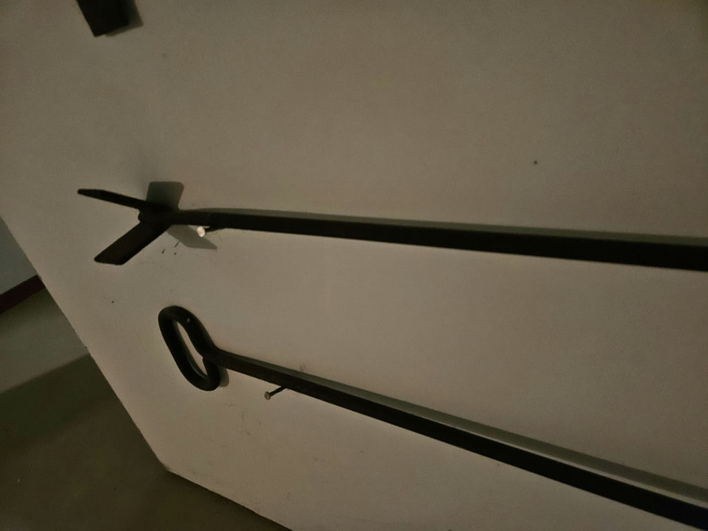 Wall-mounted black iron tool set - image 3 of 5