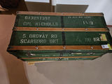 Vintage green military-style travel trunk - thumbnail 3 of 11