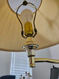 Table lamp with beige pleated shade - thumbnail 3 of 6