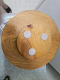 Round wooden lazy susan tray with slatted rim - thumbnail 4 of 4
