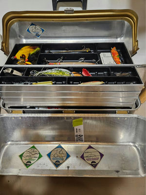 aluminum fishing tackle boxes Box, 4 Layers Fishing Box, Tackle Boxes, Quick-Access Top Storage with Lid for Fishing Gear and Accessories,Greyby KUKLIPJIM : Sports & Outdoors Our best Vtg Umco Aluminum Fishing Tackle