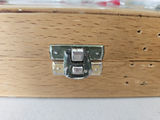 Sticker-covered wooden storage box - thumbnail 3 of 6