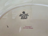 Pair of oval floral ceramic plates/platters with embossed border - thumbnail 7 of 9