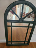 Arched window-style mirror with green frame - thumbnail 4 of 6