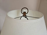 Wooden floor lamp with cream fabric shade - thumbnail 6 of 7