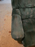 Green fabric recliner chair with power adapter - thumbnail 5 of 10