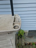 Plastic rolling utility cart/potting table with top tray and cabinet doors - thumbnail 6 of 7
