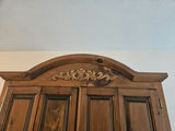 Large wooden armoire with carved crest and drawers - thumbnail 4 of 16